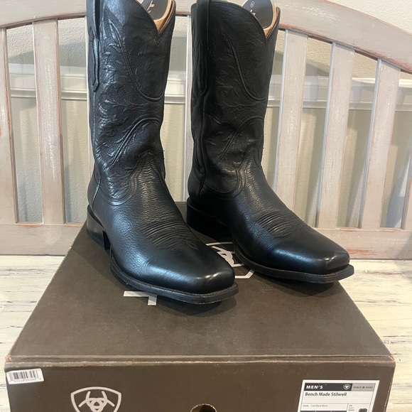 Ariat Bench Made- Black Bison Leather Boots - Picture 6 of 10
